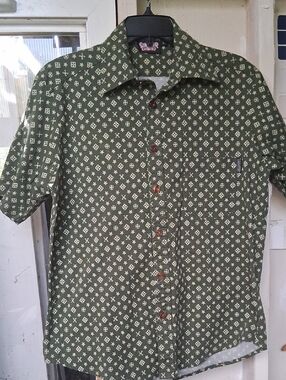 Men's Vintage Sinister Shirt With Louis Vuitton Psttern Shirt Size Large